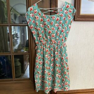 Body Central Teal Floral Dress